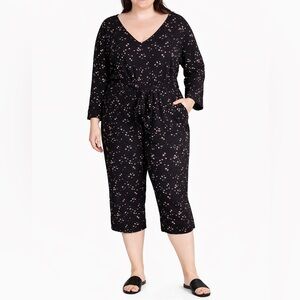 Gap NWT black capri jumpsuit romper size 20 petite